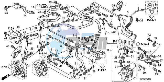 FRONT BRAKE HOSE (ST1300A)