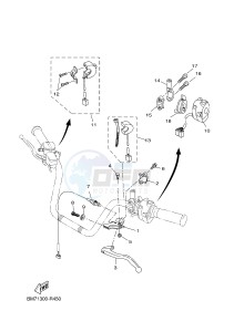 YFM450FWAD GRIZZLY 450 EPS HUNTER (BM72) drawing HANDLE SWITCH & LEVER