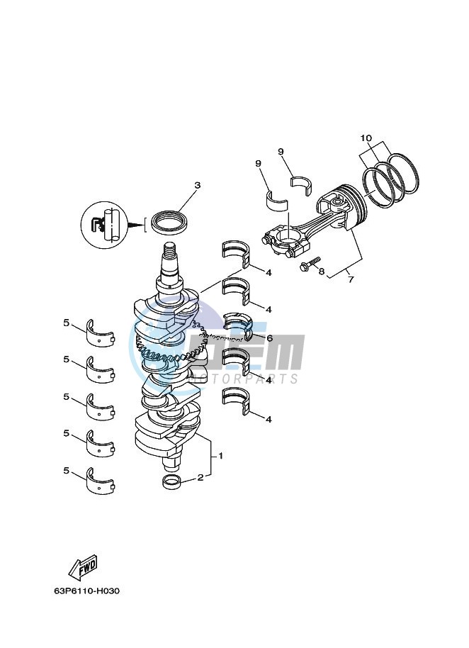 CRANKSHAFT--PISTON