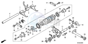 GL18009 France - (F / AB CMF NAV) drawing GEARSHIFT DRUM/SHIFT FORK