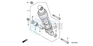 CB600F39 France - (F / CMF ST 25K) drawing REAR CUSHION