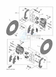 YXE850EN YXE85WPAL (BAN7) drawing FRONT BRAKE CALIPER