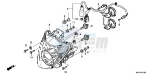 VFR800XC drawing HEADLIGHT