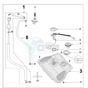 TWEET 125 N drawing FUEL TANK WIDE - FUEL PUMP