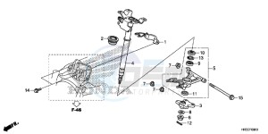 TRX420FM1F TRX420 Europe Direct - (ED) drawing STEERING SHAFT