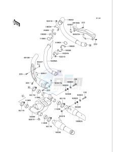 VN 750 A [VULCAN 750] (A6F) A6F drawing MUFFLER-- S- -