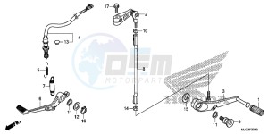 CBR600RAD CBR600RR ABS UK - (E) drawing BRAKE PEDAL/CHANGE PEDAL