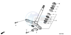 CRF100FB drawing STEERING STEM