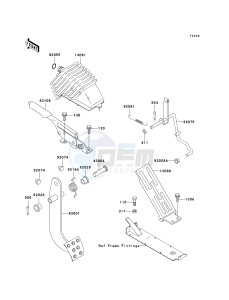 KAF 620 E [MULE 3010 4X4] (E6F-E8F) E7F drawing BRAKE PEDAL_THROTTLE LEVER