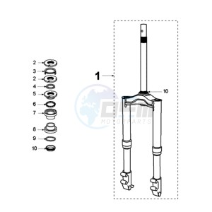 LUDIX 10 L TREND drawing FRONT FORK / STEERINGHEAD