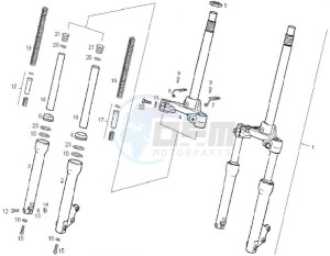 ATLANTIS BULLET - 50 cc VTHAL4AE2 2T AC drawing Front fork (Positions)