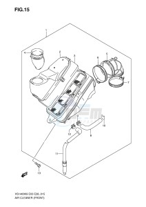 VS1400 (E3-E28) INTRUDER drawing AIR CLEANER (FRONT)