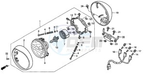 GL1500C drawing HEADLIGHT (1)