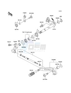 Z1000 ABS ZR1000EDFA FR XX (EU ME A(FRICA) drawing Gear Change Mechanism