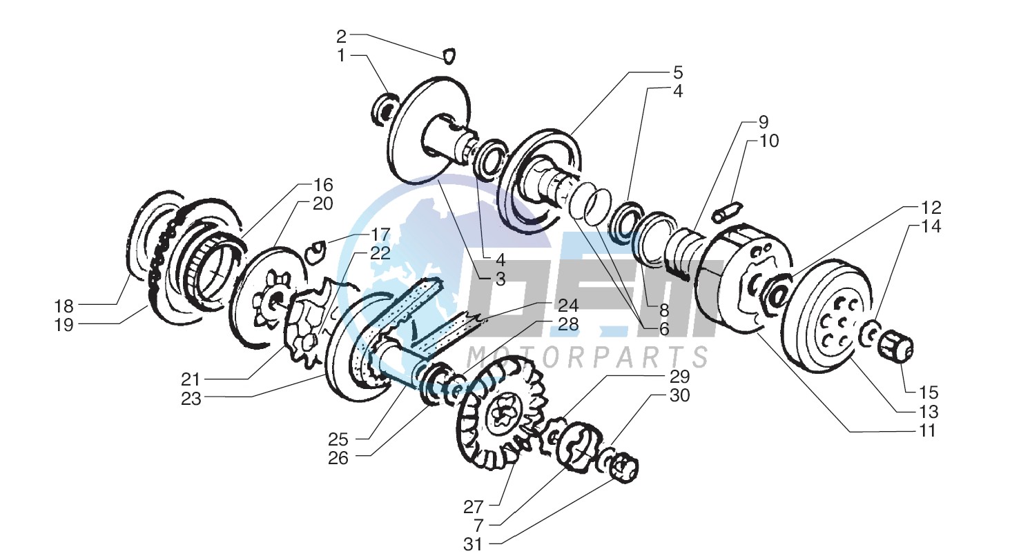 Driving pulley - Driven Pulley