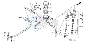 CBF600S drawing REAR BRAKE MASTER CYLINDER (CBF600SA/NA)