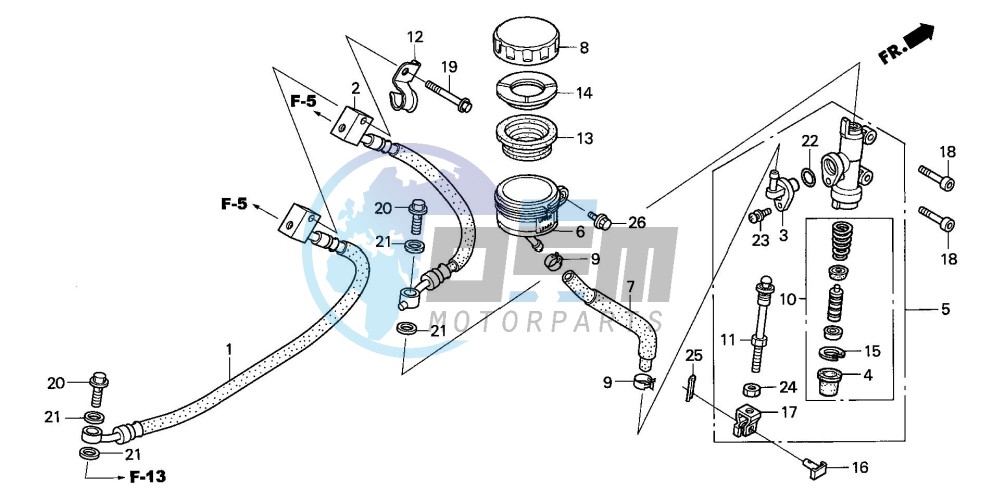 REAR BRAKE MASTER CYLINDER (CBF600SA/NA)