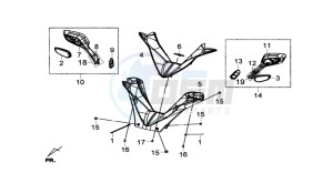 GTS 300i 2012 drawing COWLING HANDLEBAR