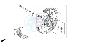 CRF50F drawing FRONT WHEEL