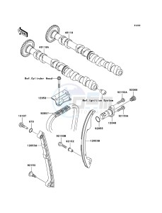 JET SKI STX-12F JT1200D7F FR drawing Camshaft(s)/Tensioner