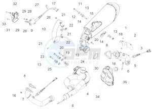 ETV 1200 Caponord Carabinieri drawing Exhaust pipe