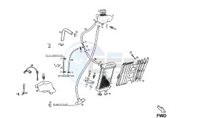 SENDA R X-RACE - 50 CC 2T EU2 drawing COOLING SYSTEM