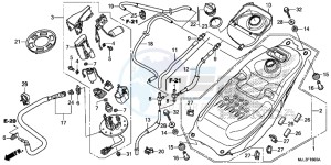NC750XE NC750X Europe Direct - (ED) drawing FUEL TANK/ FUEL PUMP