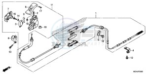 VFR1200XD Europe Direct - (ED) drawing PARKING BRAKE LEVER