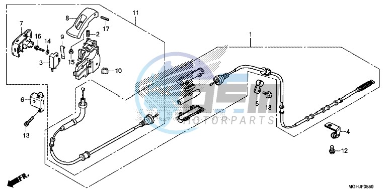 PARKING BRAKE LEVER