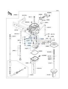 KL 250 G [SUPER SHERPA] (G9F) G9F drawing CARBURETOR