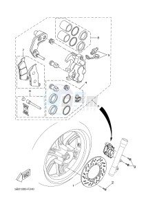 VP250 X-CITY (5B2C 5B2C 5B2C) drawing FRONT BRAKE CALIPER