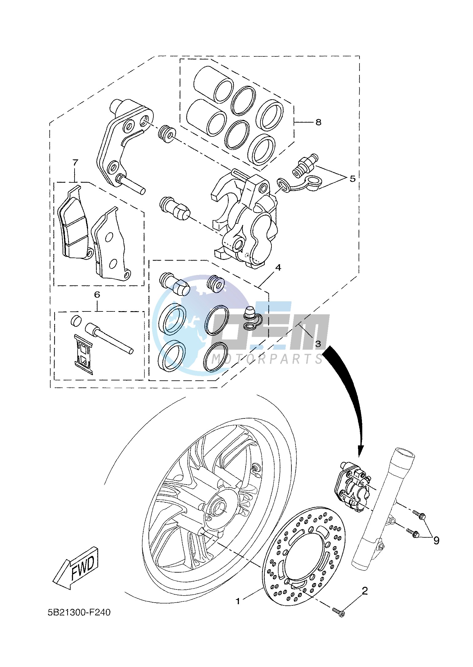 FRONT BRAKE CALIPER