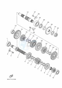 YZ125 (B4X6) drawing TRANSMISSION