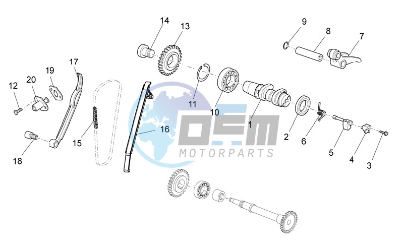 Rear cylinder timing system