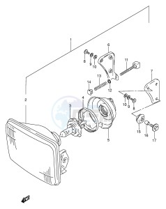 GS500E (E2) drawing HEADLAMP (P9)