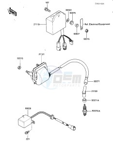 KLF 185 A [BAYOU 185] (A1-A1A) [BAYOU 185] drawing IGNITION