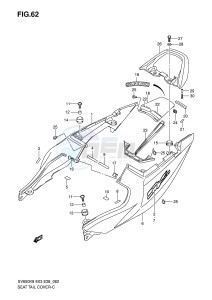 SV650S (E3-E28) drawing SEAT TAIL COVER (SV650K8 AK8)