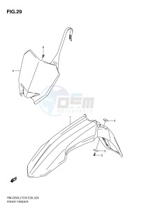 RM-Z250 (E03) drawing FRONT FENDER