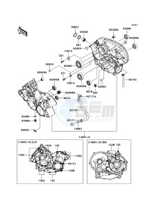 KFX700 KSV700A6F EU drawing Crankcase