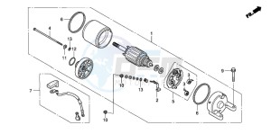 CBF250 drawing STARTING MOTOR