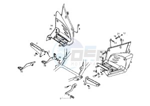 DXR QUAD - 250 cc drawing STAND, FOOTREST