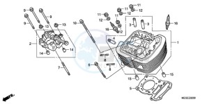 VT750C9 Australia - (U / MME) drawing FRONT CYLINDER HEAD