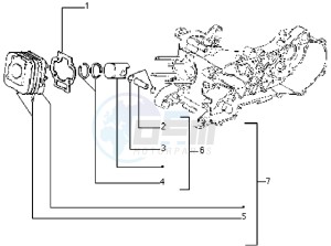 Typhoon 50 drawing Cylinder-piston-wrist pin assy