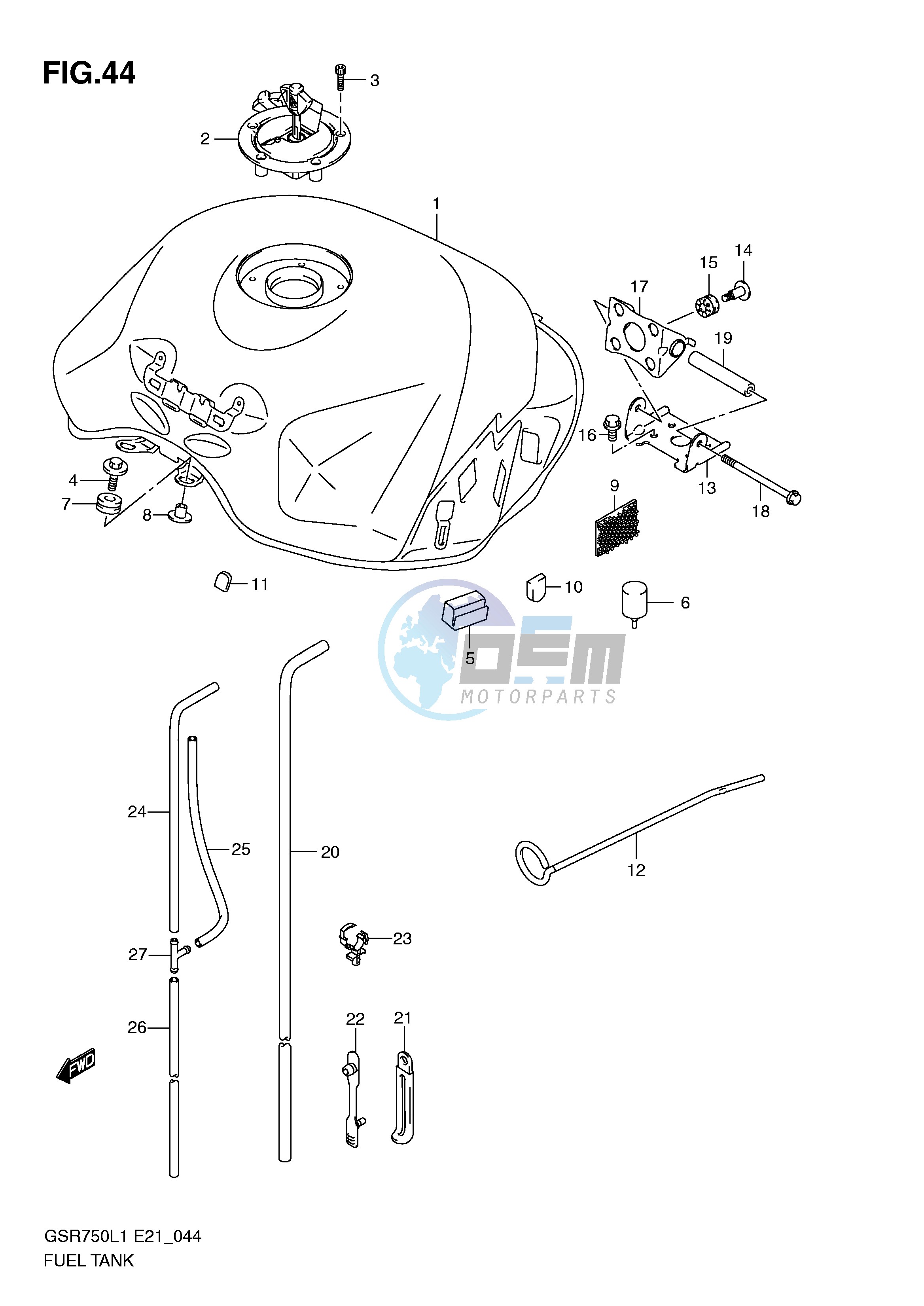 FUEL TANK (GSR750L1 E21)