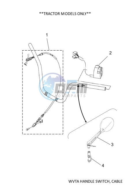 WVTA HANDLE SWITCH, CABLE