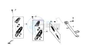 GTS 125I drawing CENTRAL STAND / SIDE STAND