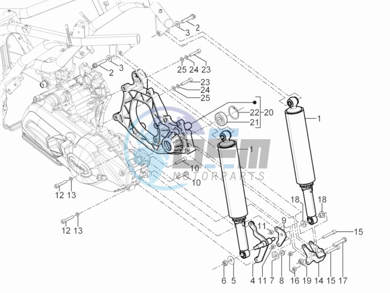 Rear suspension - Shock absorbers