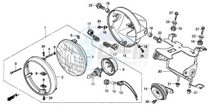 CB250 drawing HEADLIGHT (2)