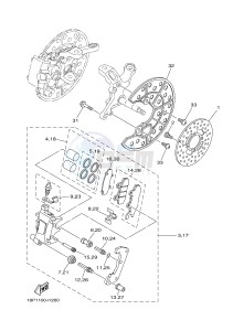 YFZ450R YFZ45YSXJ (BW29) drawing FRONT BRAKE CALIPER