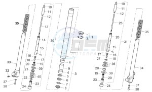 RX 50 racing 2003 drawing Front fork II